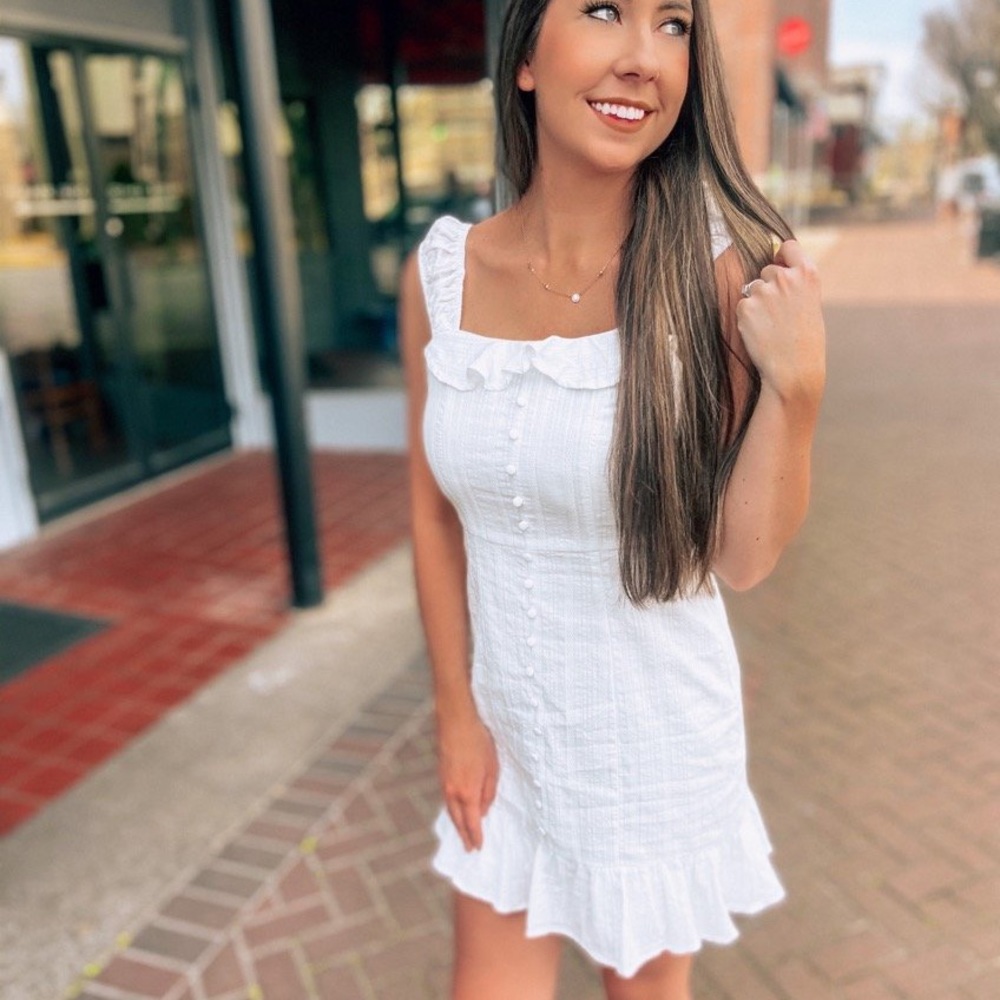 White Button Down Dress